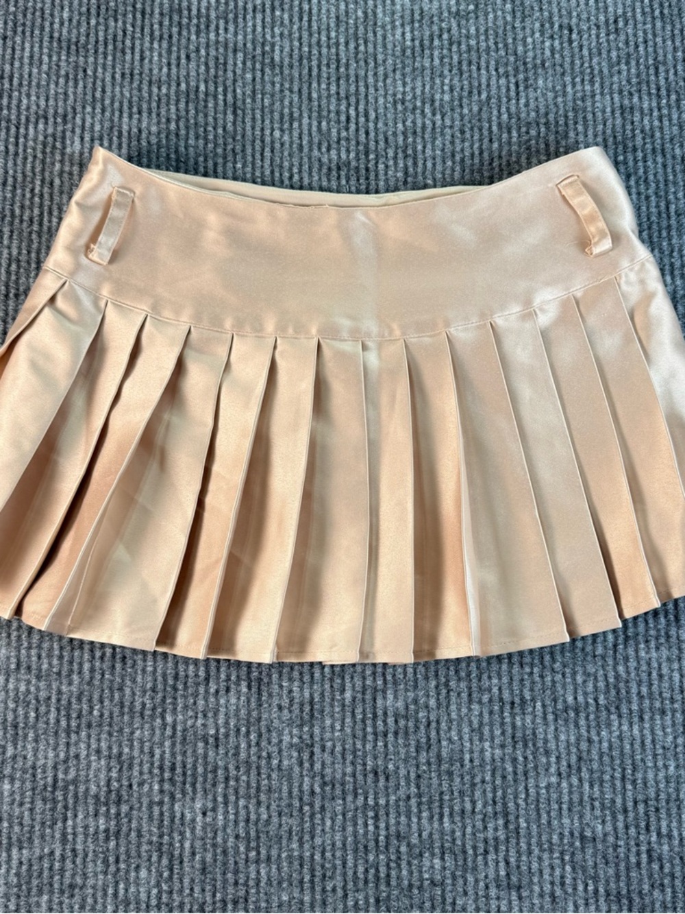 Baby Phat Satin Pleated Mini Skirt in Champagne Blush - Picture 2 of 7